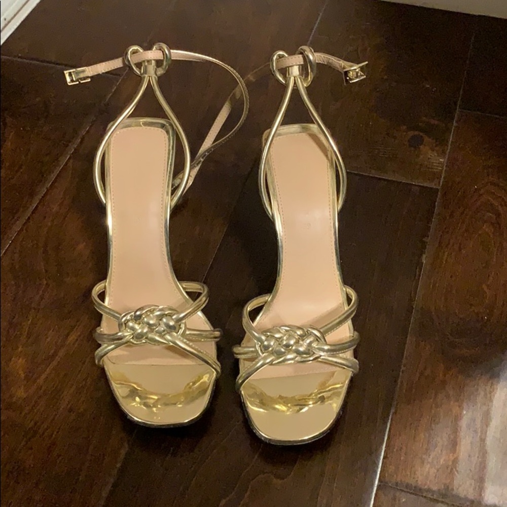 Gold Zara heels